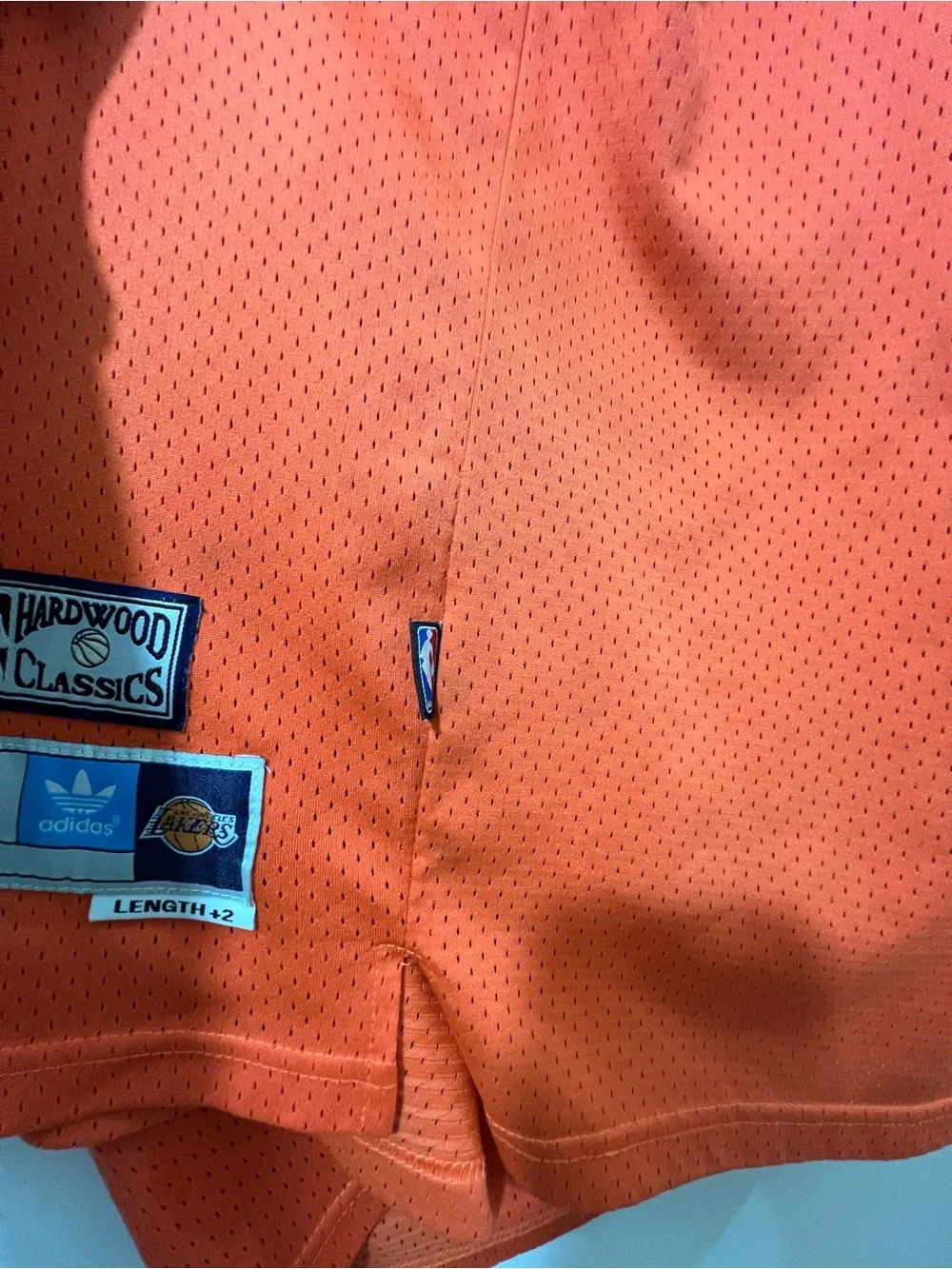 adidas Orange Hardwood Classics Lakers Mesh Jersey